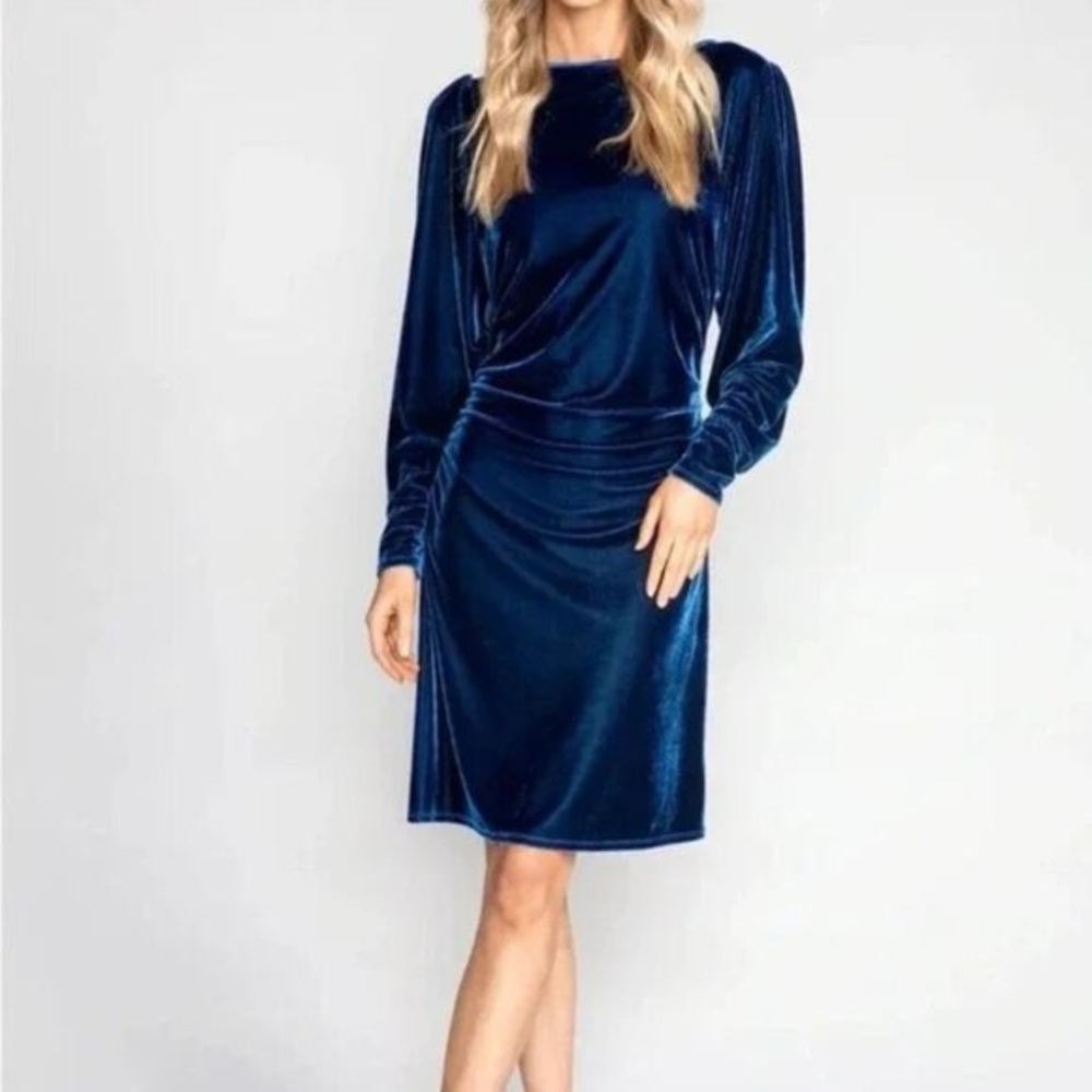 S’edge Blue Velvet Rothschild Dress • Large